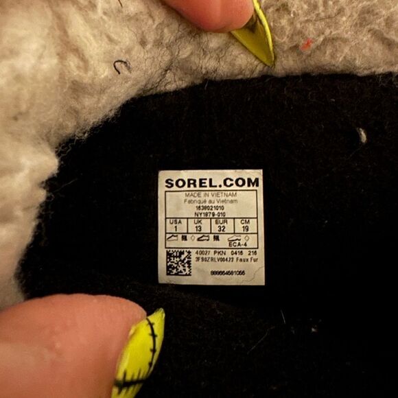Sorel children’s yoot pac to boot fur winter children’s Sz 1 unisex - Picture 12 of 12